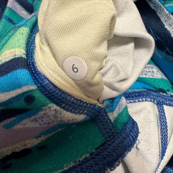 Lululemon Womens Blue Green Seven Wonders Wunder Under High Rise Legging 6 - Picture 9 of 11